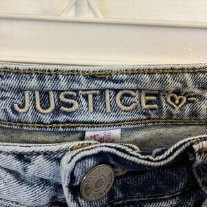 187 Justice Girls Shorts Size 10 Faded Blue